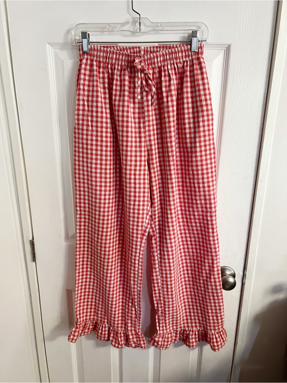 Amazon Red Gingham Ruffle Pajama Set - Picture 5 of 11